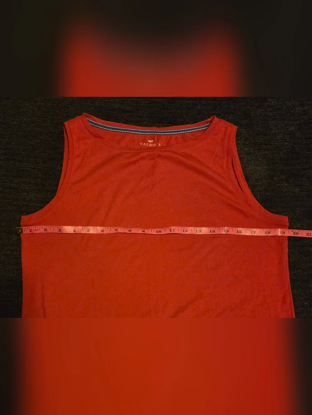 Talbots Pink Cotton Tank Top. Size L - Picture 5 of 5